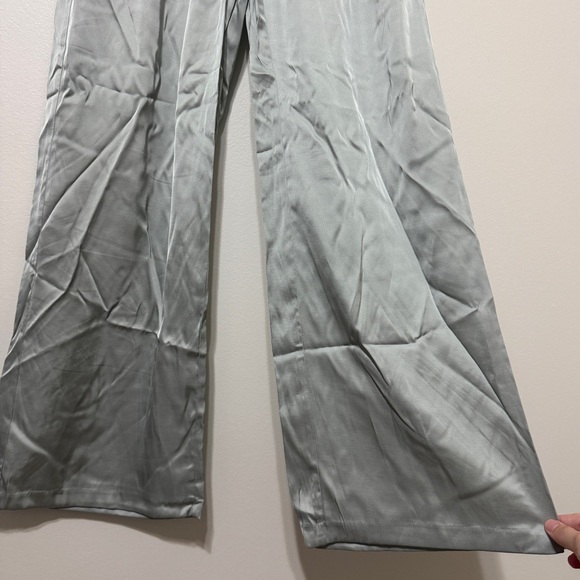 NEW Abercrombie & Fitch Satin Tailored Wide Leg Pant Size 25 / 0 Green NWT - Picture 5 of 7